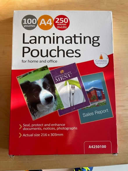 Photo of free Laminating Pouches (Hutton BS24) #1