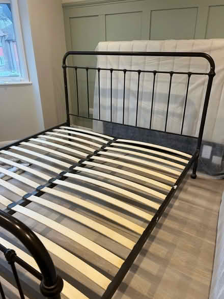 Photo of free Super king bed - metal frame (Morden, Surrey) #1