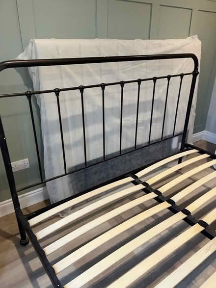 Photo of free Super king bed - metal frame (Morden, Surrey) #4
