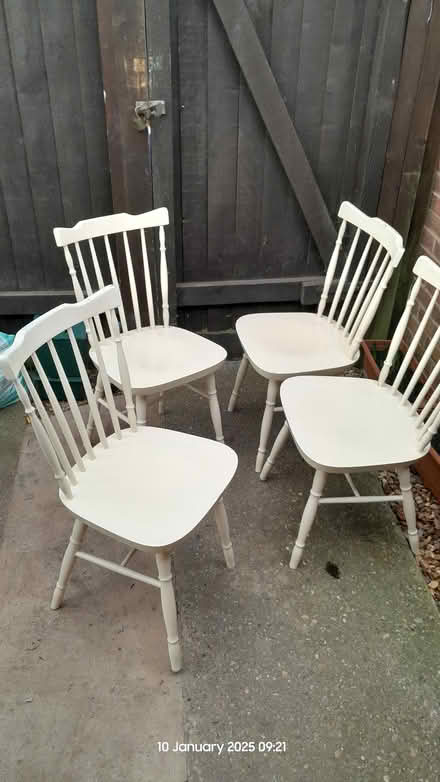 Photo of free Painted wooden chairs (Kenilworth near Tiltyard Pub) #1