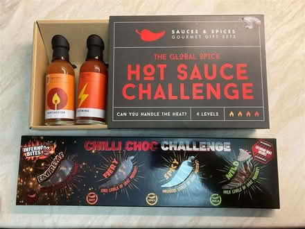 Photo of free Chilli chocolate challenge and chilli sauce challenge (Trumpsgreen GU25) #1