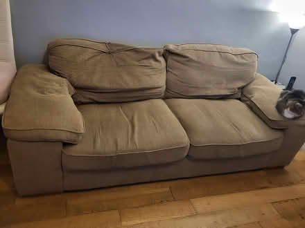 Photo of free Large brown / beige sofa (GL51) #2