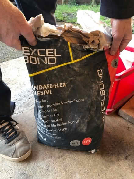 Photo of free Tile adhesive grey half full large bag (Stroud GL5) #1