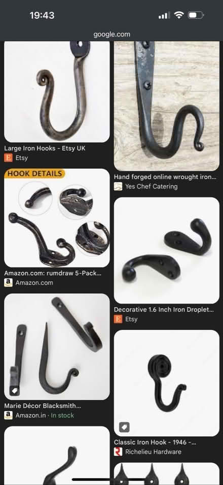 Photo of Iron hooks for walls (SG1) #1