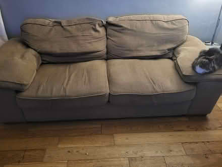 Photo of free Large brown / beige sofa (GL51) #1