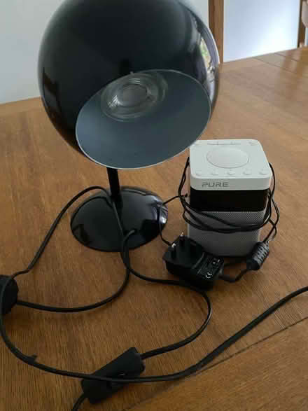 Photo of free Flexible Desk Lamp and Small Digital Clock Radio (ME9) #1