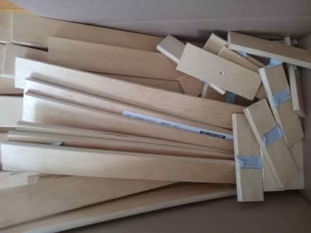 Photo of free Box of wood pieces (Near the experimental farm) #1