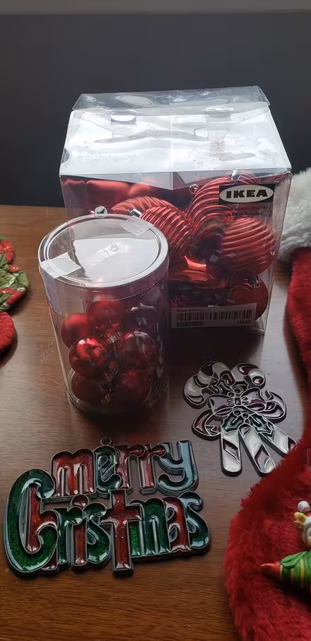 Photo of free Red Christmas ornaments misc (Kenson Park) #3