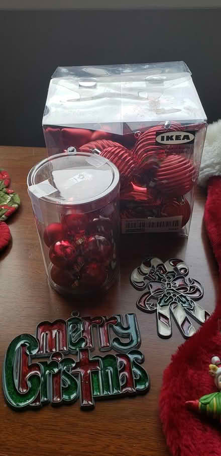 Photo of free Red Christmas ornaments misc (Kenson Park) #3