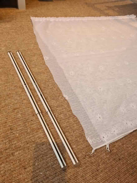 Photo of free Net curtains and rails (x2) (Pinhoe, Exeter) #2