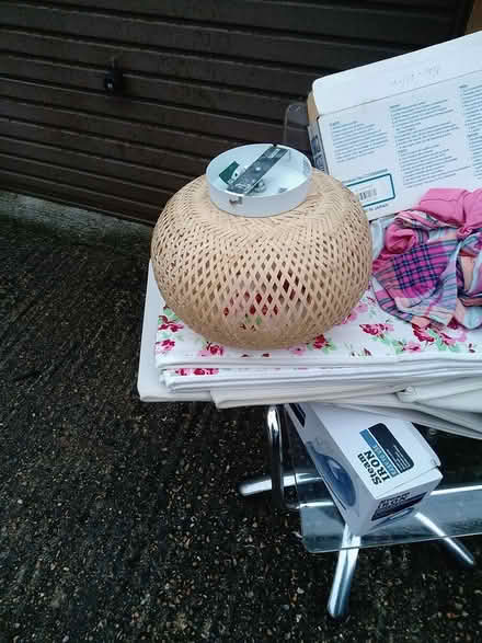 Photo of free Boho pendant lamp shade w/ fixings (Stoneleigh) #3