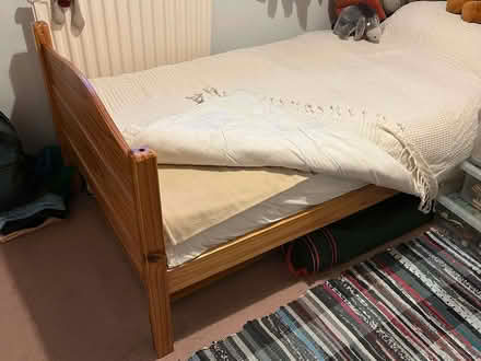 Photo of free Single bed, pine (Barnard's Green WR14) #1