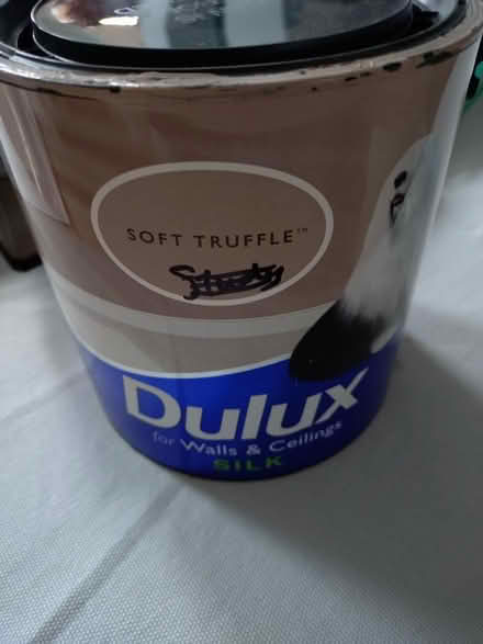 Photo of free Dulux soft truffle silk emulsion half tin (Kettering NN15) #1