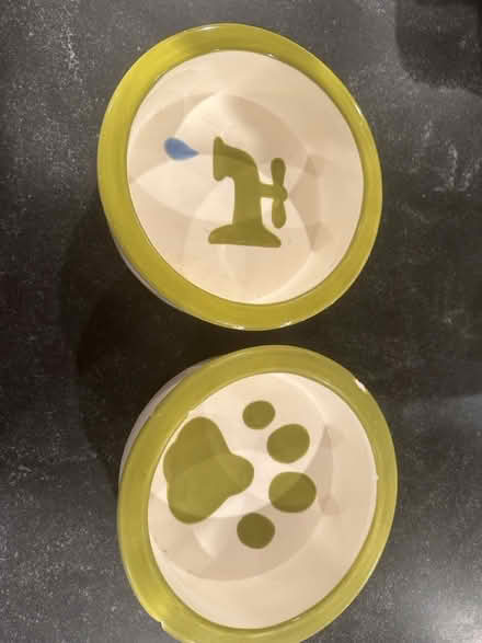 Photo of free Ceramic dog food and water bowls (Winchester MA) #1
