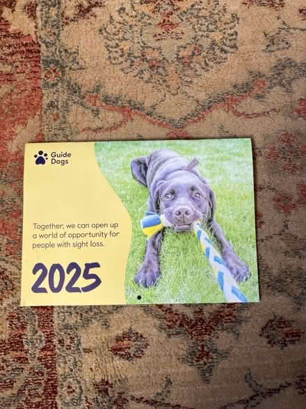 Photo of free Guide Dogs 2025 calendar (Ifton Heath SY11) #1