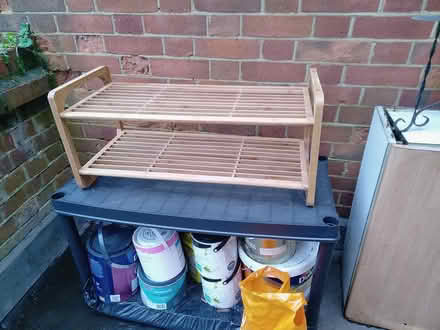 Photo of free Wooden shoe rack (Stoneleigh) #1