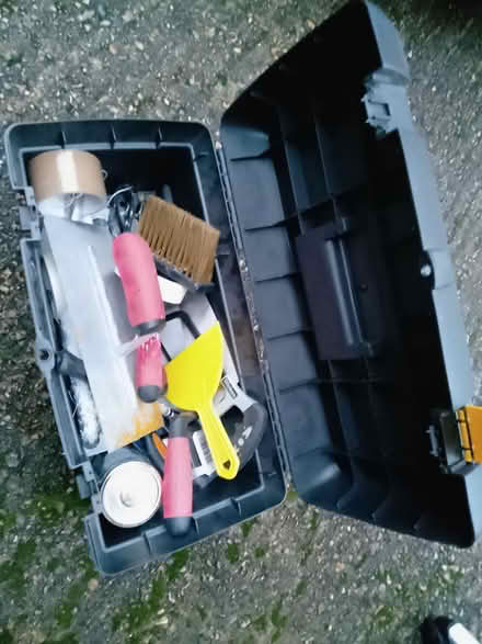 Photo of free Stanley box with assorted bits (Stoneleigh) #1