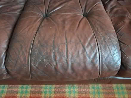 Photo of free Leather 3 seater settee (DA1) #3
