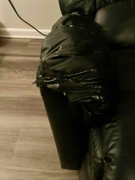 Photo of free Recliner - black faux leather (Suitland near Andrews AFB) #4