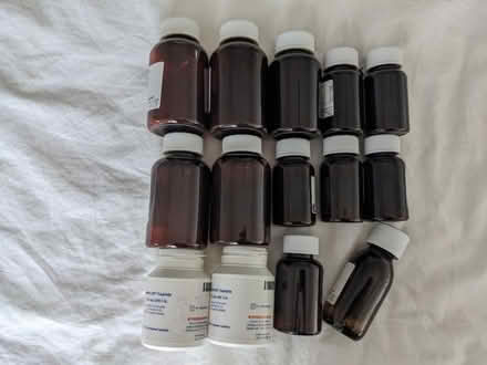 Photo of free 20 or so pill/tablet prescription bottles with secure tops (Heaton Norris SK4) #1