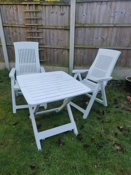 Photo of free Garden table and 2 chairs (Lenton NG7) #1