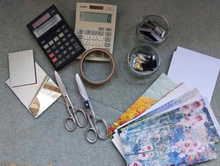 Photo of free Stationary bits, calculators, mirrors, scissors, cards (Dorridge B93) #1