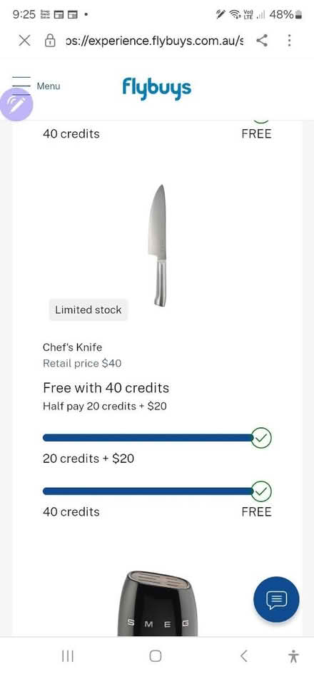 Photo of free Coles Smeg chef's knife (Mount Waverley) #1