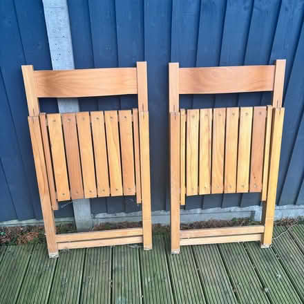Photo of free 2 x wooden folding chairs (Hampton Hill/Fulwell) #2