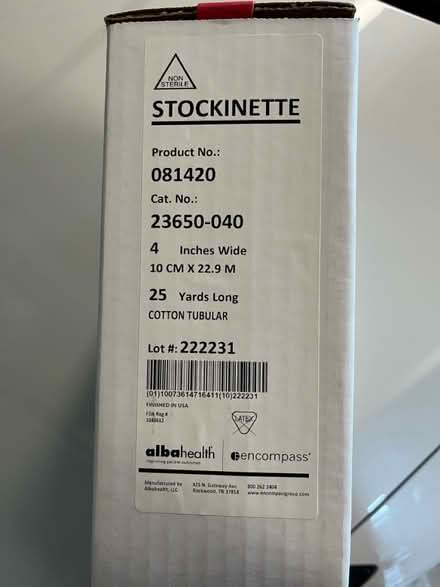 Photo of free Medical Stockinette (Almaden Valley) #1