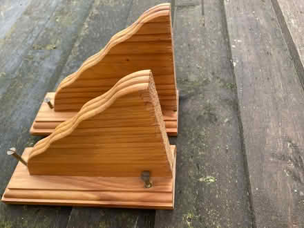 Photo of free A set of four (two pairs) pine shelf brackets (Queens Park BH9) #2