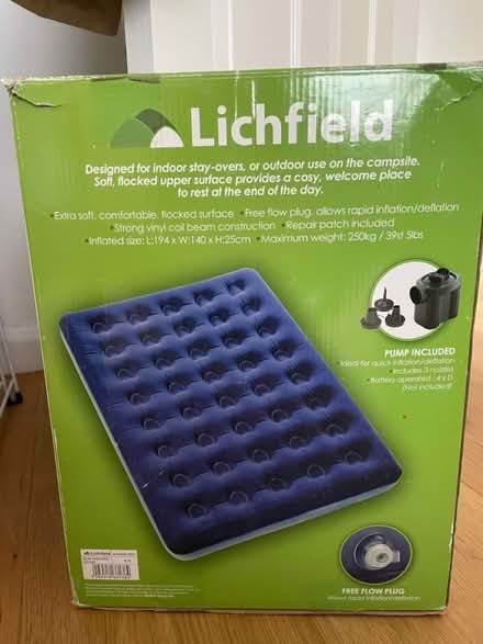 Photo of free Double Air Bed with pump (Highbury Barn N5) #1