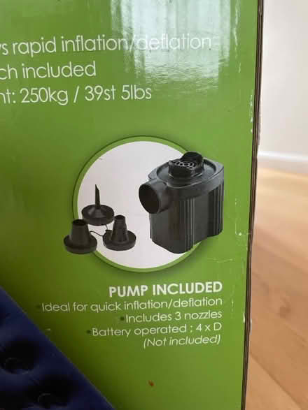 Photo of free Double Air Bed with pump (Highbury Barn N5) #2