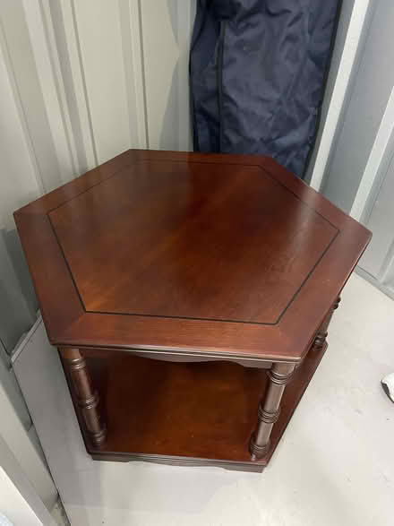 Photo of free Coffee table HEXAGON - dark wood (Emlyn Gardens W4) #1