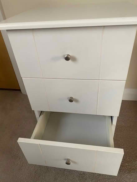 Photo of free White bedside drawers (Bosham) #2