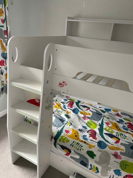 Photo of free Childs bunk bed frame with shelves (Stubbington PO14) #1