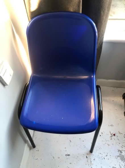Photo of free Two blue plastic chairs (Hala LA1) #1