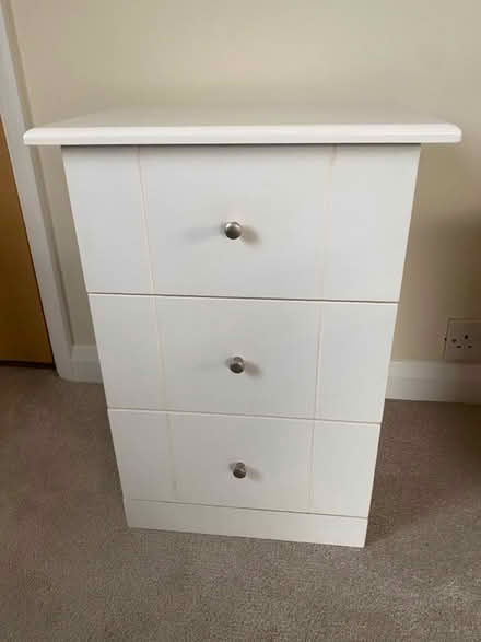 Photo of free White bedside drawers (Bosham) #1