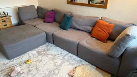 Photo of free Large sectional grey sofa (Springbank, GL51) #2