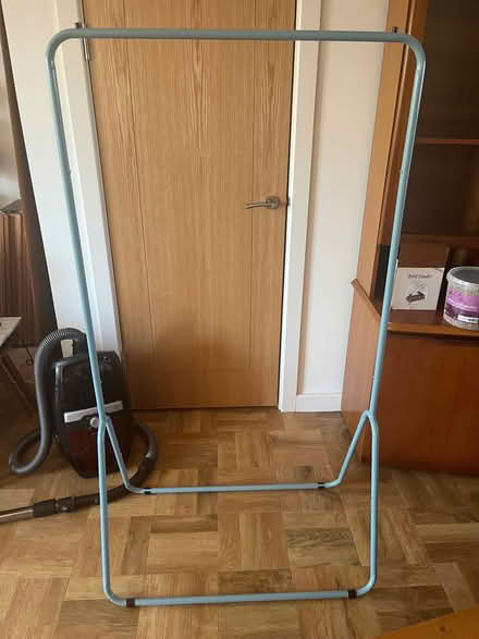 Photo of free Light blue metal clothes rail (Wisewood S6) #1