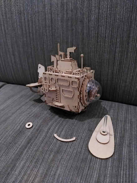 Photo of free Small wooden musical box submarine kit, needs fixing (Seaford BN25) #1