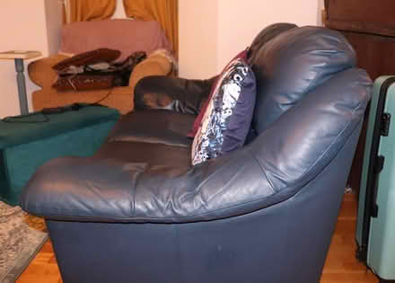 Photo of free Small 2-seater couch (Dark blue) (Dublin 8) #3