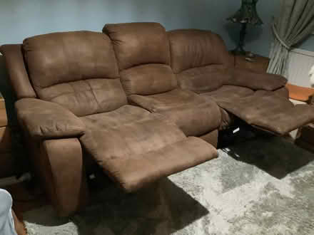 Photo of free 3 seater double recliner sofa and armchair (Birchgrove CF14) #2