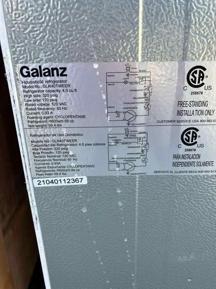 Photo of free 4 cu ft Fridge/Freezer (dorm size) (Sunnyvale CA) #3