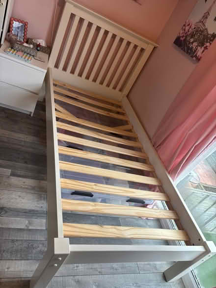 Photo of free Single white bed (without mattress) (SW8) #1