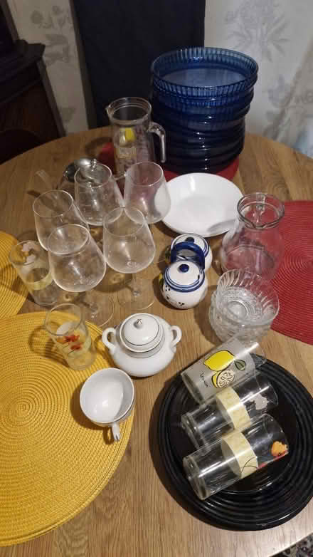 Photo of free Plates, wine glasses, bowls etc (TW5) #1