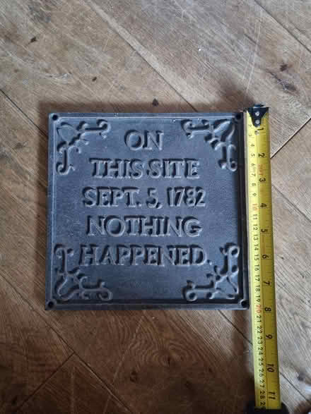 Photo of free Cast iron wall plaque (Meersbrook S2) #1
