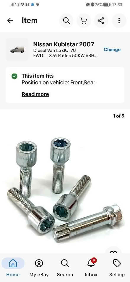 Photo of M12 wheel bolts (Salhouse NR13) #1