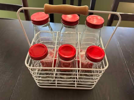 Photo of free 6 small glass bottles with carrier (San Jose near Union/Curtner) #3