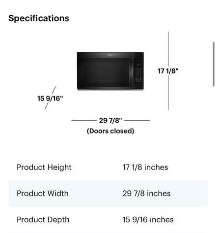 Photo of free New Overstove Microwave (Whirlpool) (Capitol View NE) #2