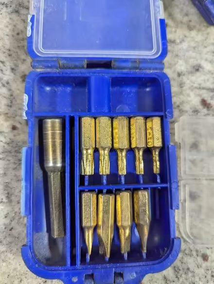 Photo of free Jewson drill bit set blue boxes bit battered (Grangeway area NN10) #3